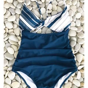 Cupshe one-piece navy bathing suit